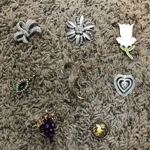 Multiple Costume Brooches